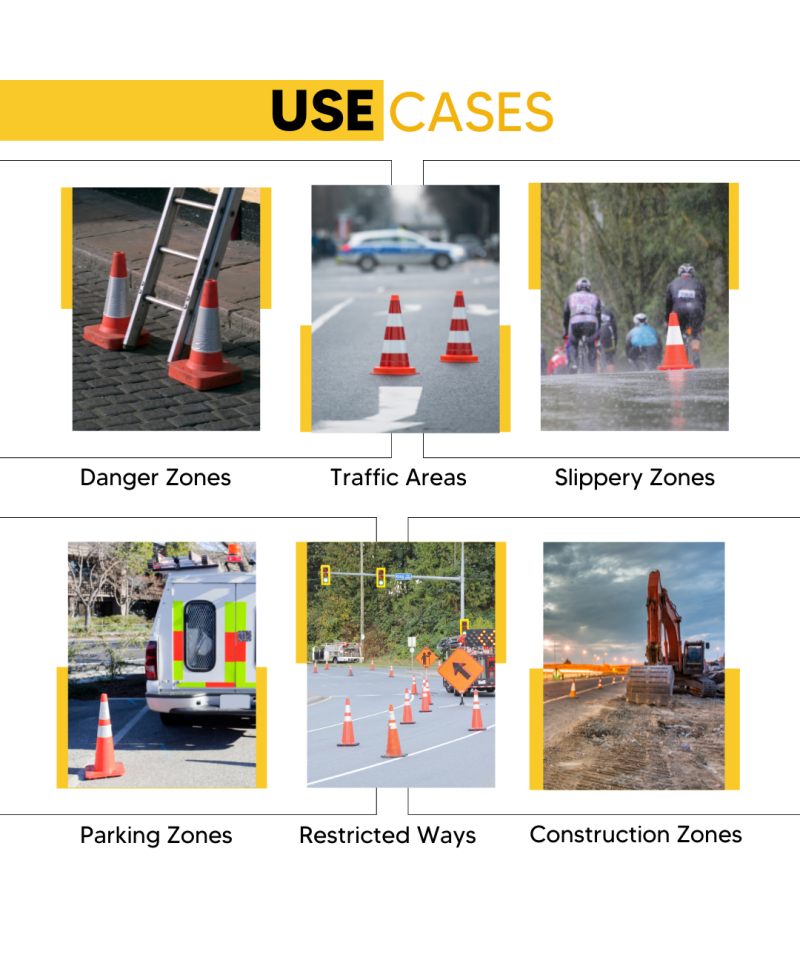 HEALTH SAFE Plastic Traffic Safety Cone 750MM